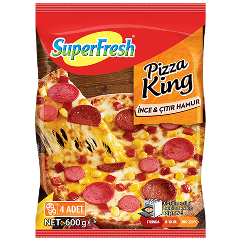 SUPERFRESH PİZZA KİNG CHEDDAR PEYNİRLİ İNCE HAMUR