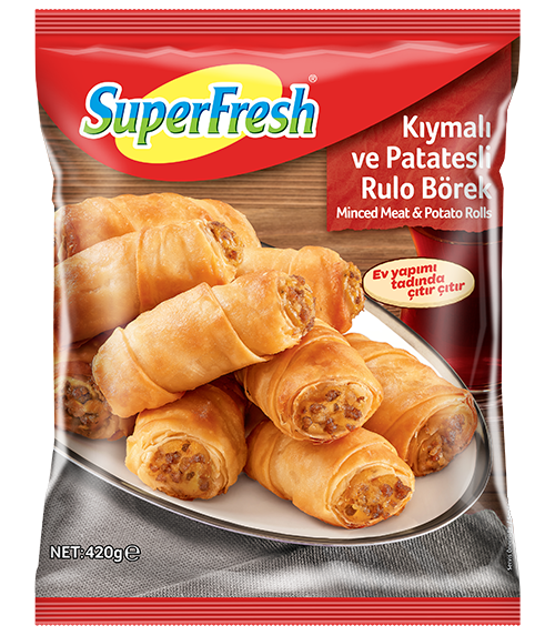 SUPERFRESH KIYMALI VE PATATESLİ RULO BÖREK