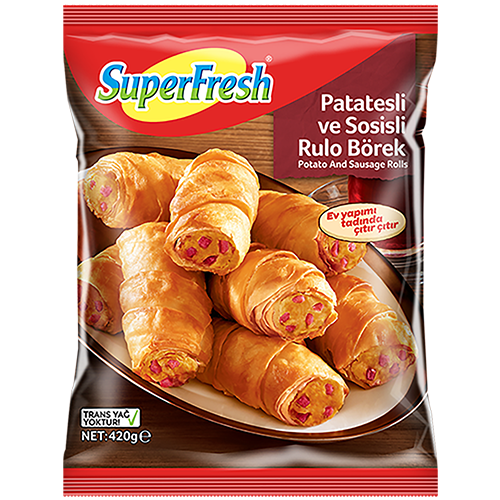 SUPERFRESH PATATESLİ VE SOSİSLİ RULO BÖREK